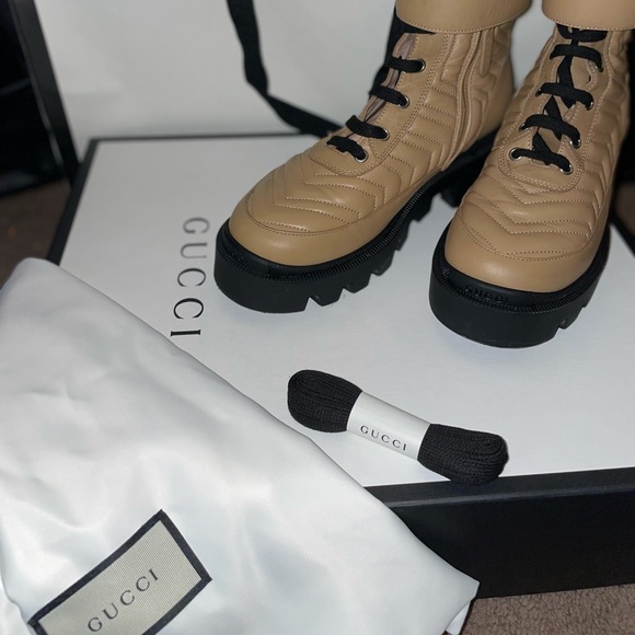 Gucci's 'Frances' Combat Boots/ Booties - Picture 6 of 7